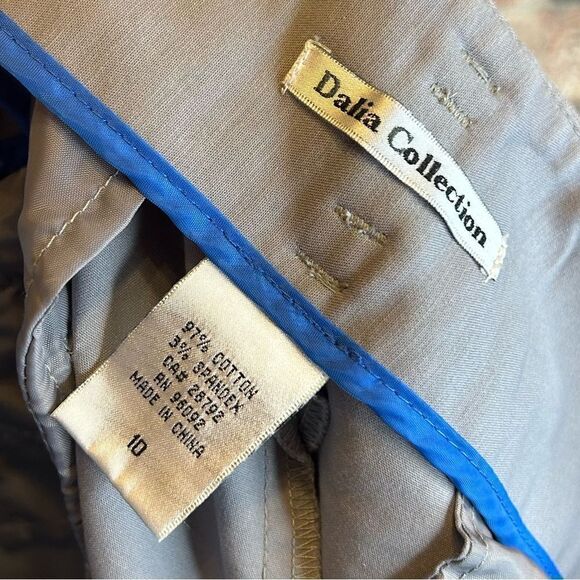 5 for $25🔥Size 10 Dalia Collection Grey Cuffed Hem Dress Pants - Picture 4 of 5